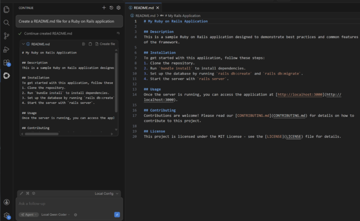 IDE with Local LLMs